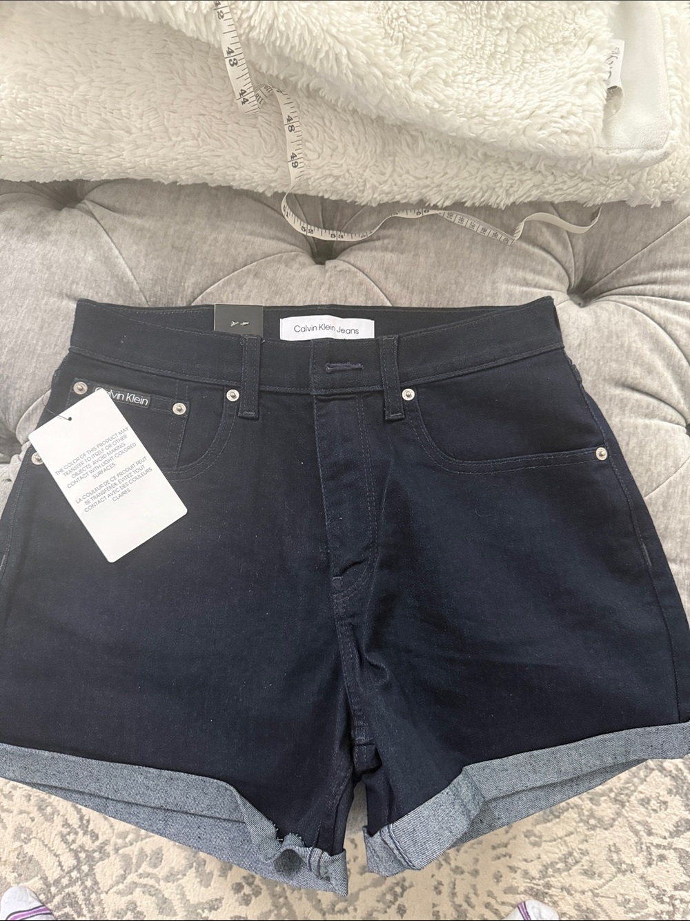 Calvin Klein Rolled Cuff Denim Shorts